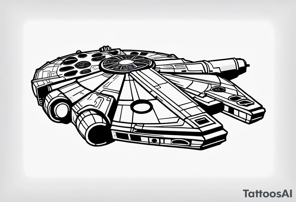 Millennium falcon tattoo idea
