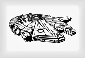 Millennium falcon tattoo idea