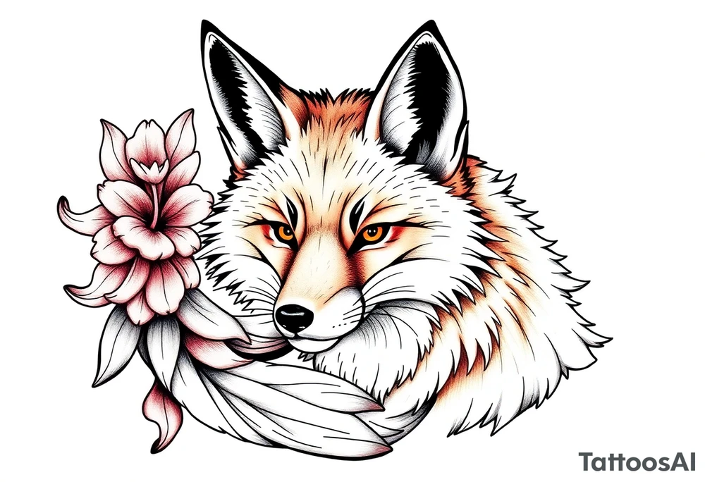adult fox tattoo idea