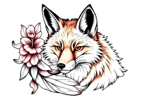 adult fox tattoo idea