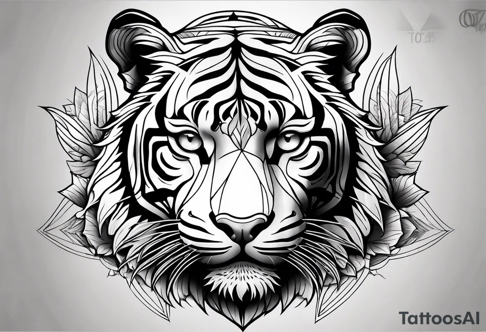 full tiger body tattoo idea