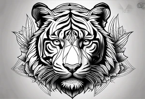 full tiger body tattoo idea