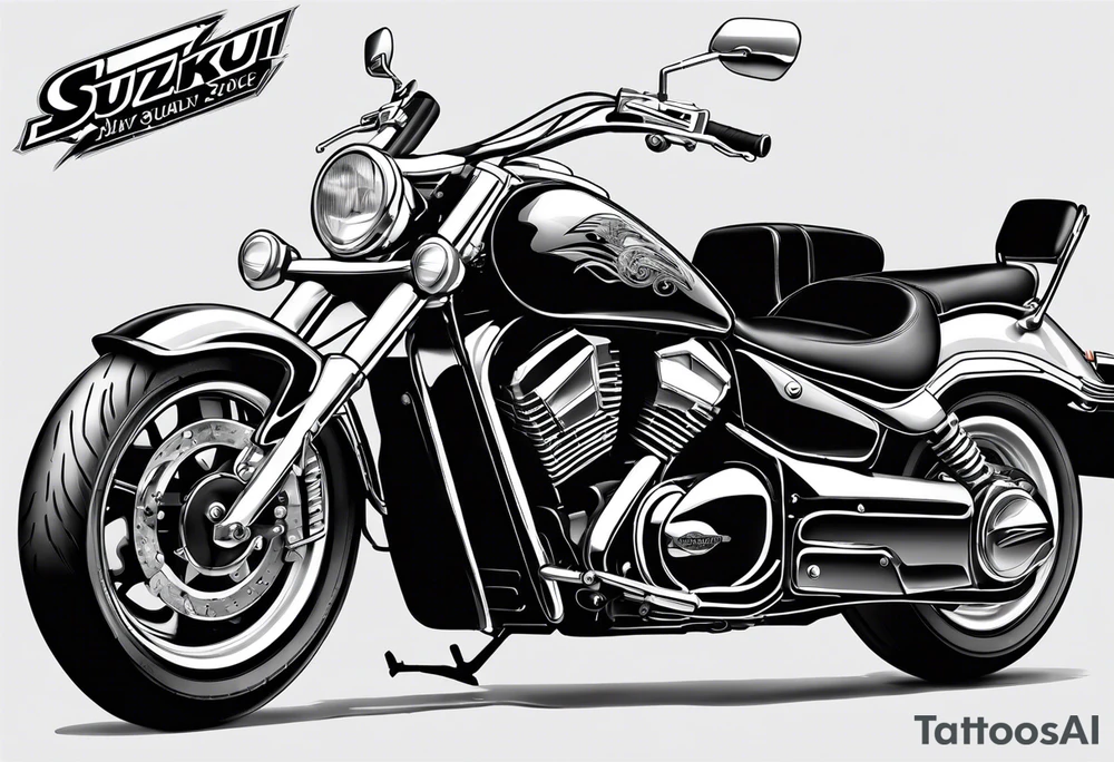 motorcycle suzuki intruder 125 tattoo idea