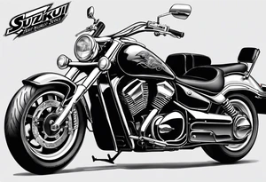 motorcycle suzuki intruder 125 tattoo idea