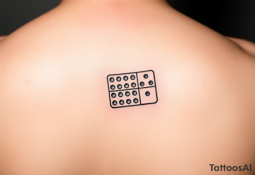 One-blank domino tile on wrist tattoo idea