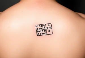 One-blank domino tile on wrist tattoo idea