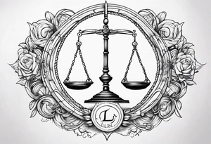 libra zodiac sign tattoo idea