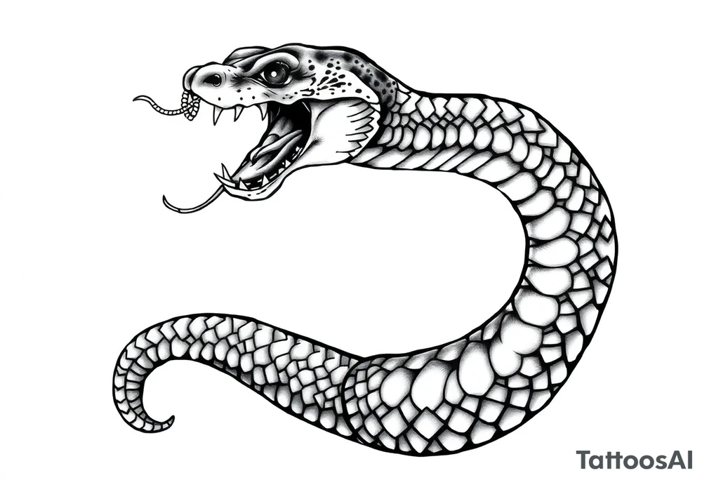 Dangerous Snake back Tattoo tattoo idea