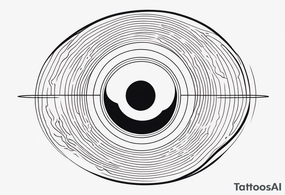 Fine line Black hole tattoo idea