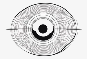 Fine line Black hole tattoo idea