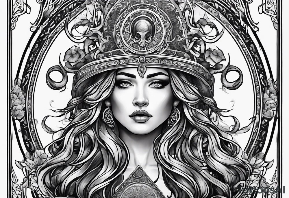 Tarot card and Medusa tattoo idea