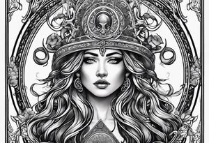 Tarot card and Medusa tattoo idea