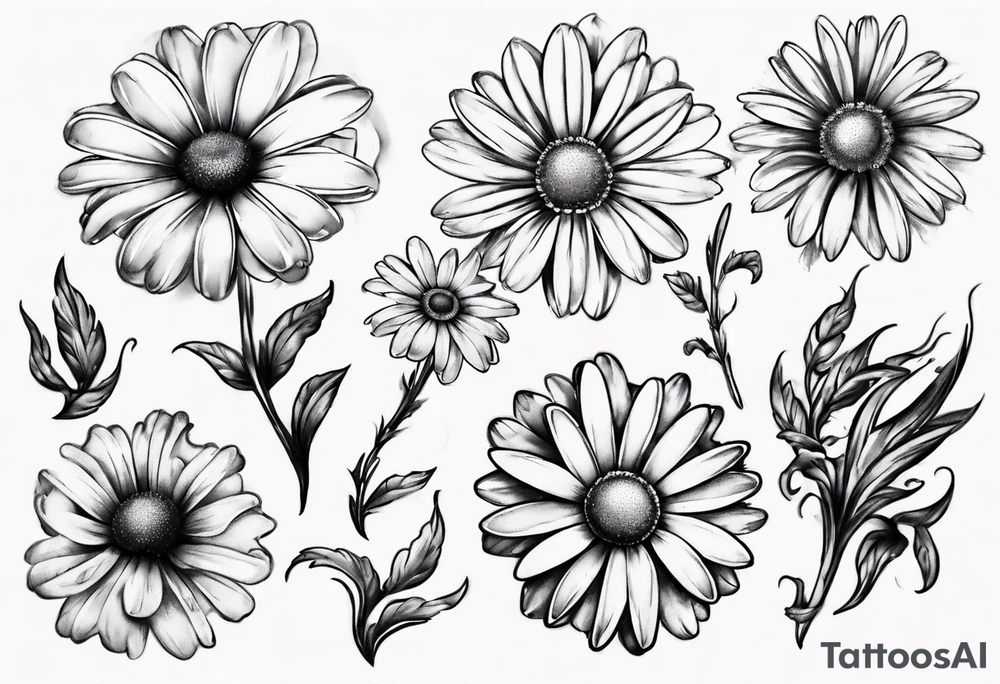 Daisy for men tattoo idea