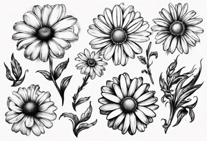 Daisy for men tattoo idea