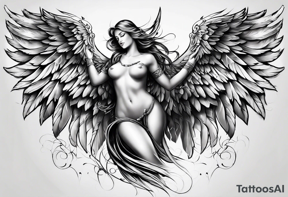 Angel wing tattoo idea