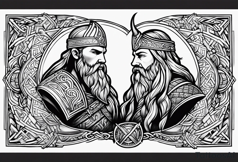 Viking marriage tattoo idea