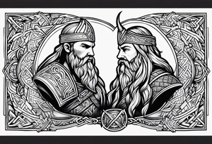 Viking marriage tattoo idea