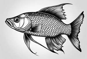 Fish for men's shoulder tattoo idea