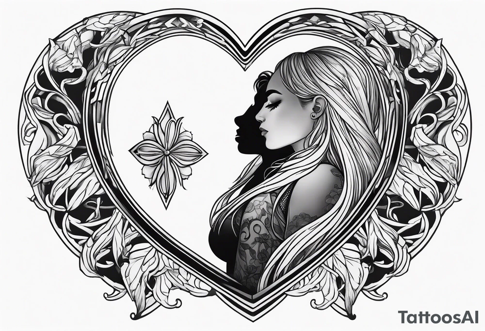 necklace heart locket with two human shadows hugging tattoo idea necklace heart locket with two human shadows hugging tattoo idea