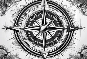 Modern Military Compass tattoo idea