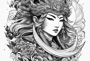 Japanese thunder god and japanese wind god tattoo idea