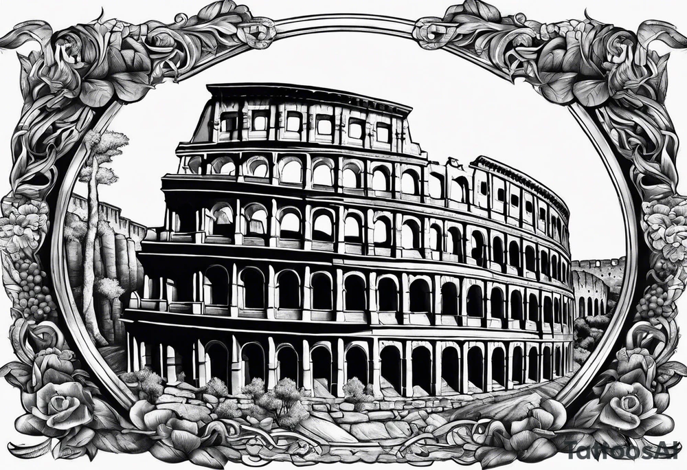 Roman coliseum tattoo idea
