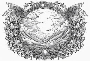 Choir of angels in the sky tattoo idea