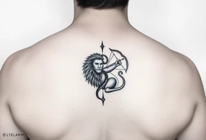 Leo zodiac sign and Sagittarius together tattoo idea