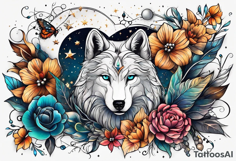 Constellation, animal, tattoo idea
