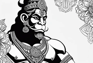 Lord hanuman tattoo idea