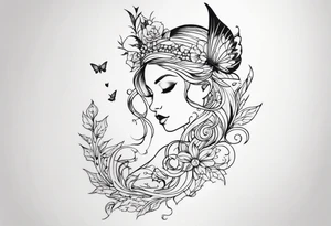 A fairy with a tail tattoo idea