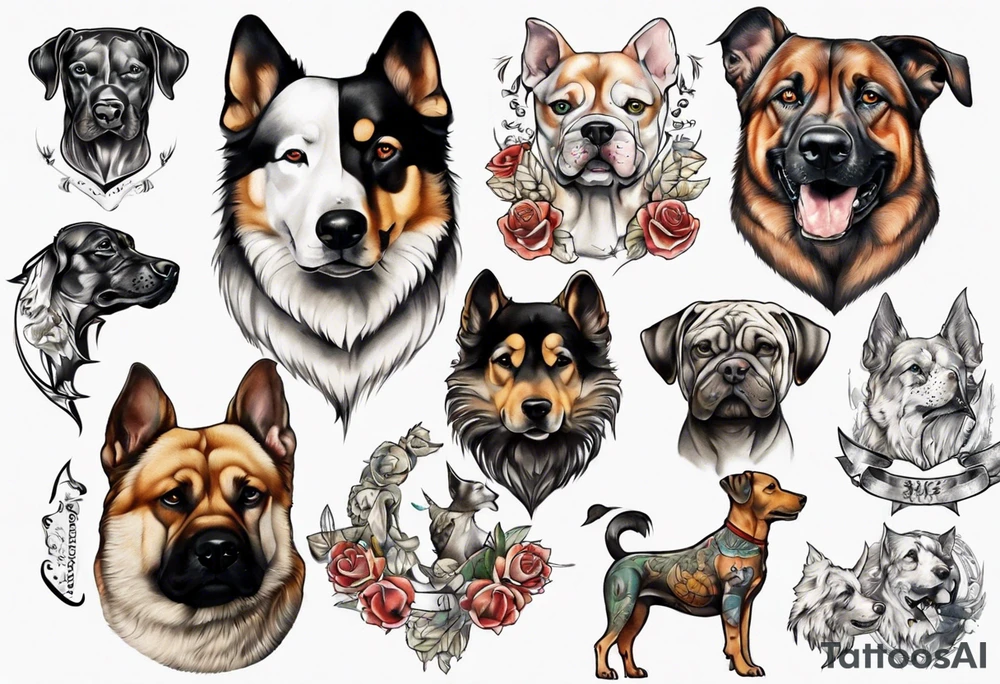 Somoyed dog tattoo idea