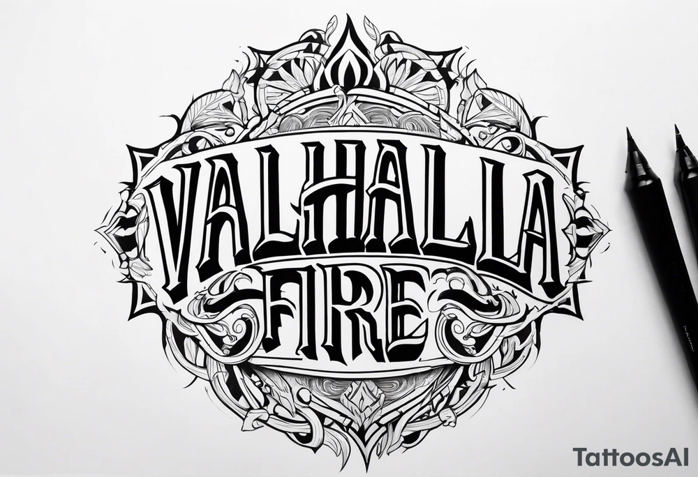 Valhalla fire tattoo idea