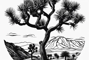 Tall Joshua tree tattoo idea