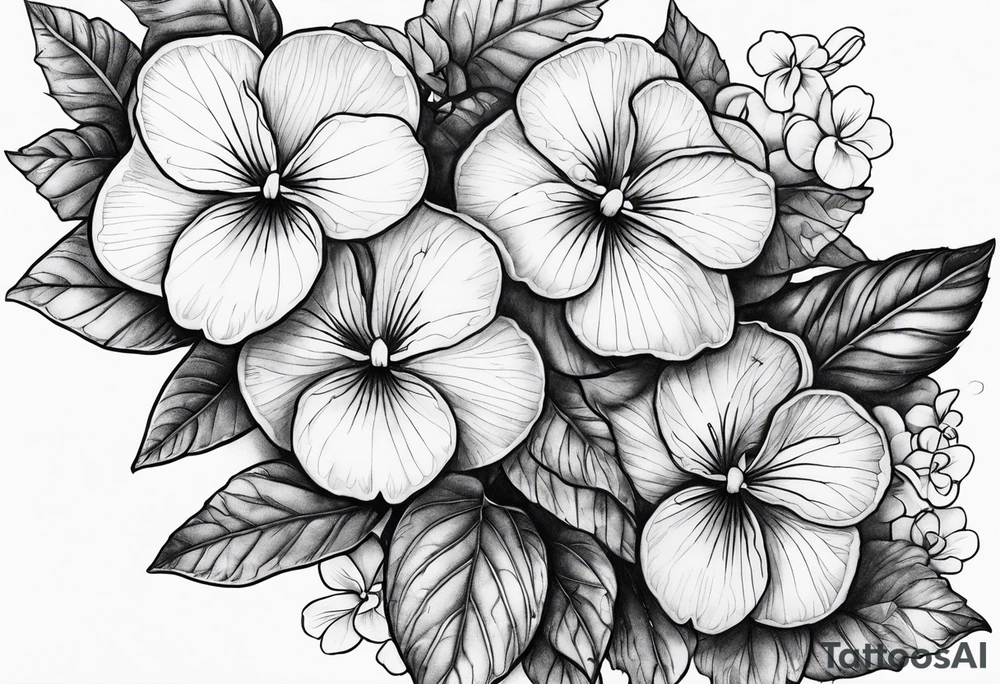 Violets tattoo idea