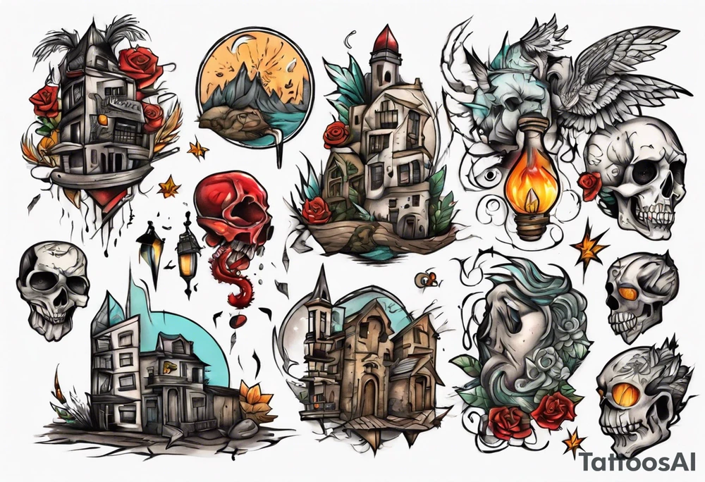 lost in the city tattoo idea