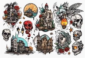 lost in the city tattoo idea