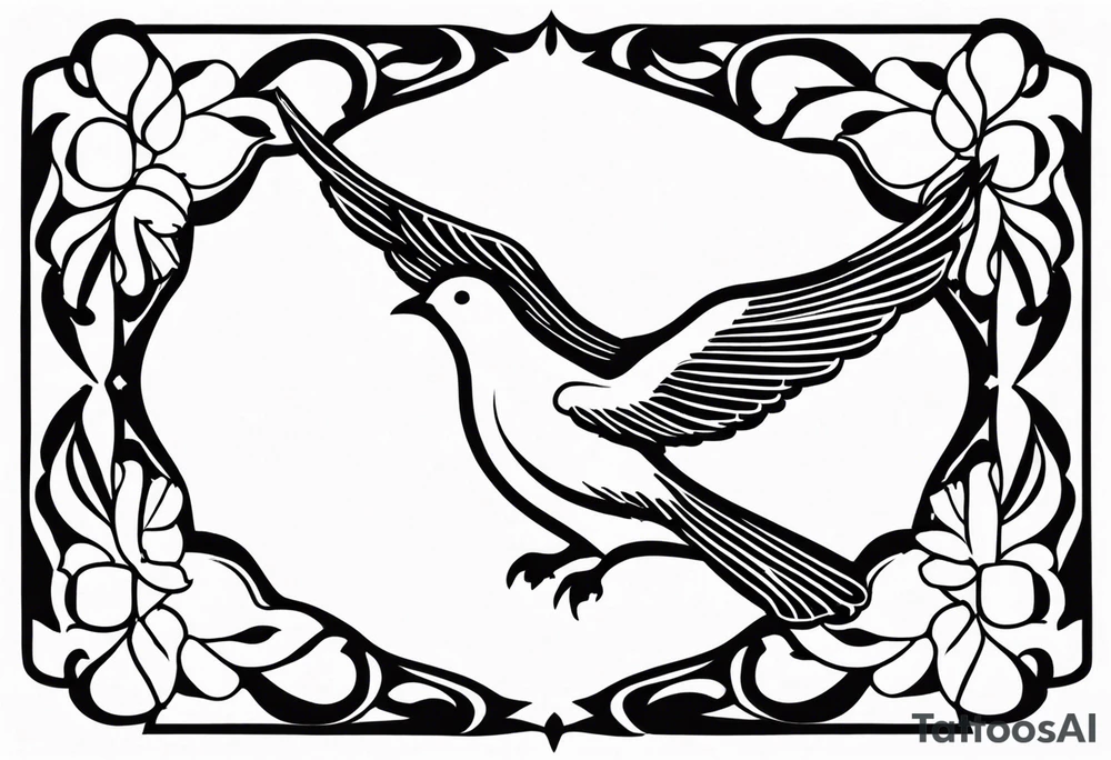 doves silhouettes tattoo idea