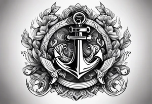 Sailor tattoo of 2 anchors crossed in the middle tattoo idea
