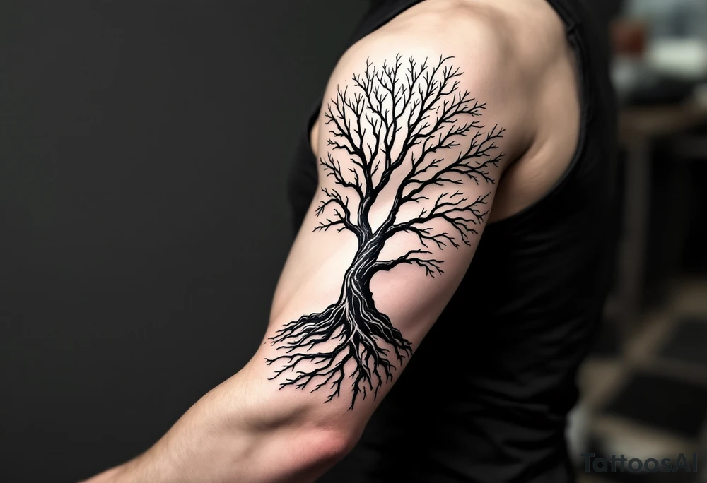 tree tattoo symbolizing order tattoo idea
