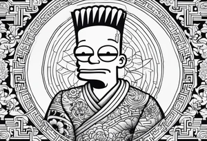 Bart Simpsons rapper tattoo idea