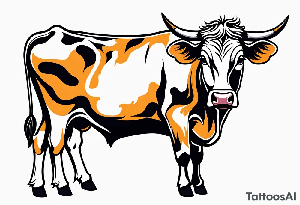 cow on calf tattoo idea