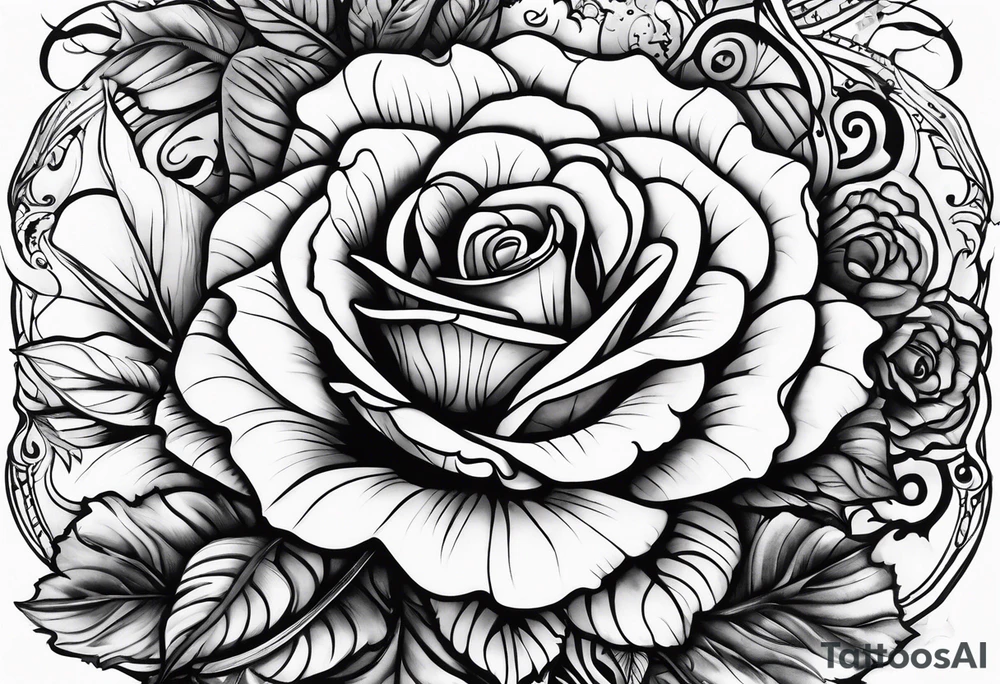 Chelsea, rose, name tattoo idea