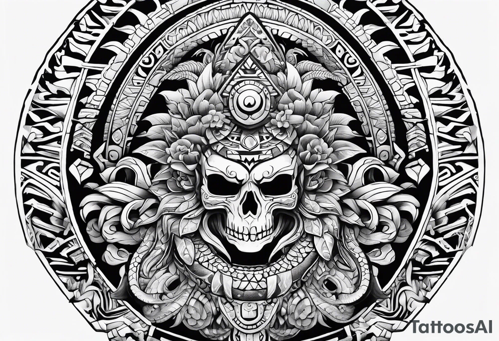 Aztec snake tattoo idea