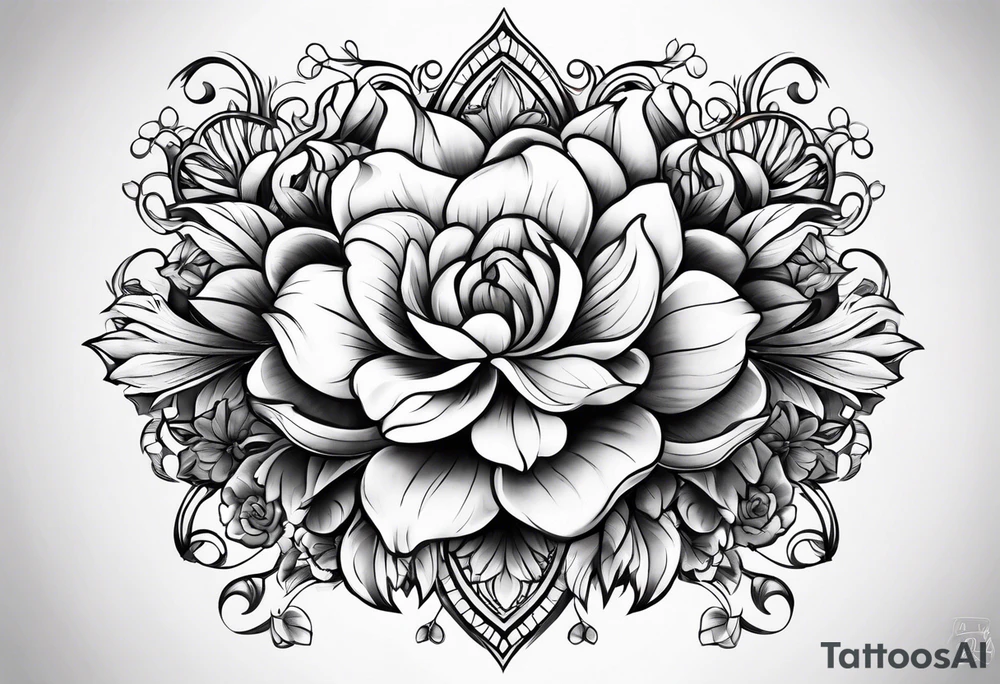 mechanic flowers tattoo idea
