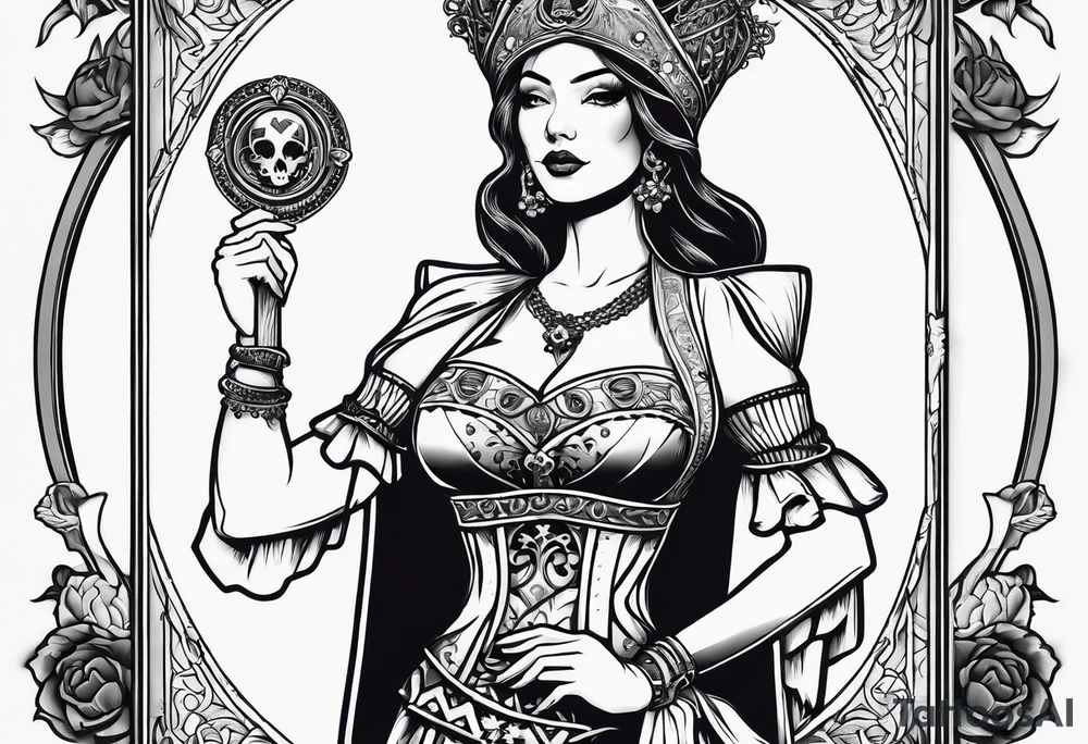 The fool tarot character as a woman tattoo idea