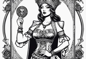 The fool tarot character as a woman tattoo idea