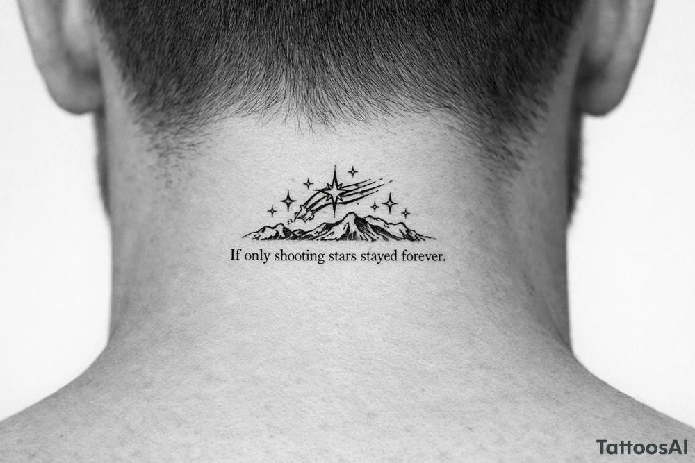If only shooting starrs stayed forever tattoo idea