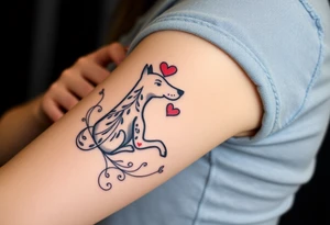 Dog love tattoo idea