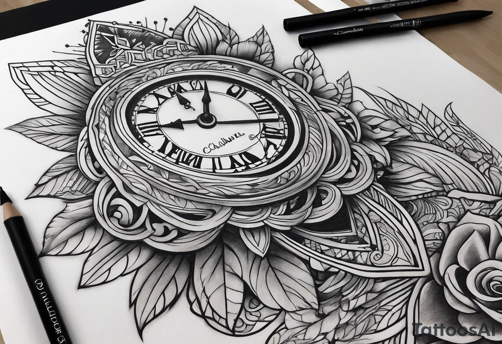 Columbia culture tattoo idea on leg/leg sleeve tattoo idea